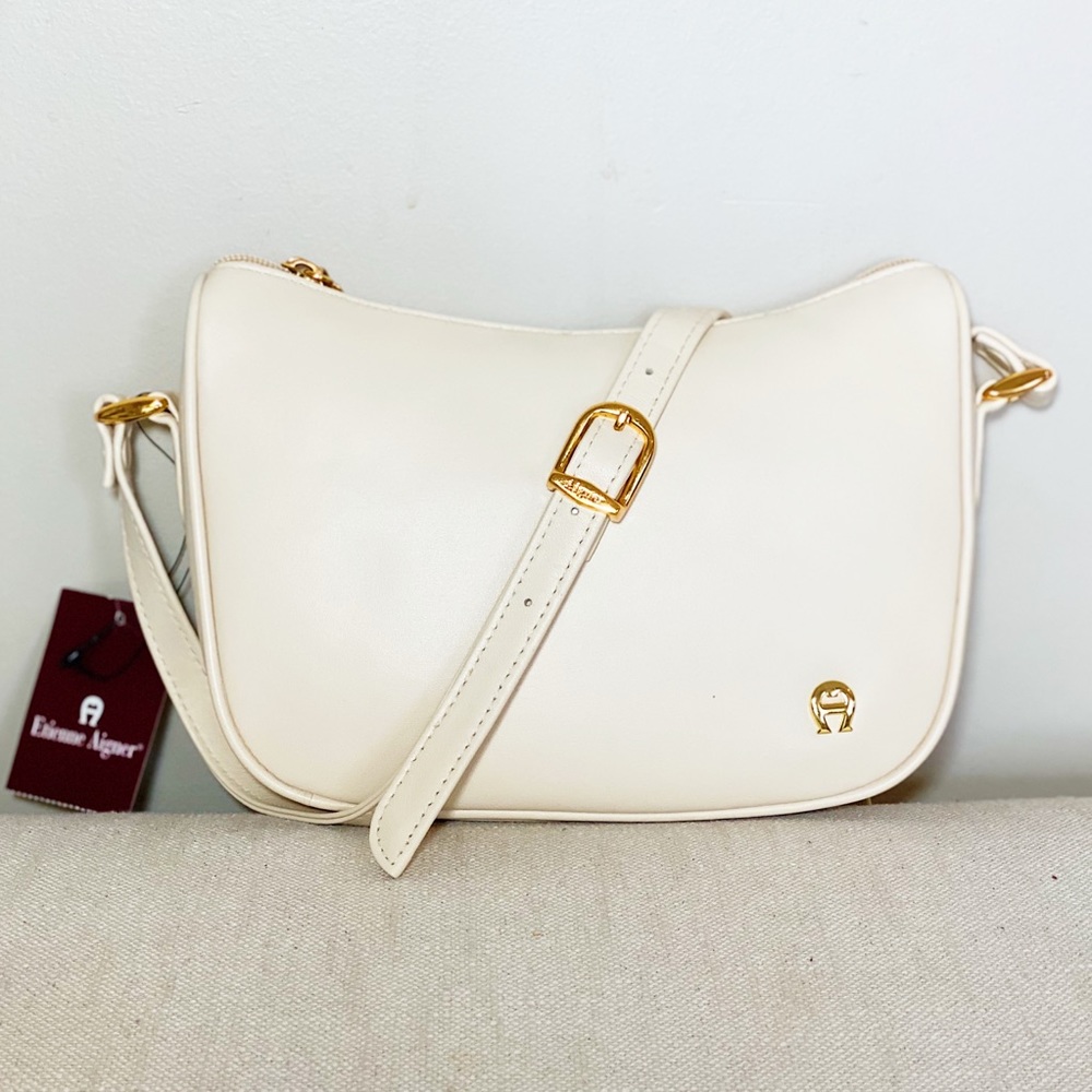 NWT Etienne Aigner Ivory Legacy Leather Crossbody